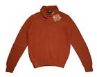 Loro Piana $2,900 NWT Carrot Orange Baby Cashmere Shawl Collar Sweater (48 IT) S