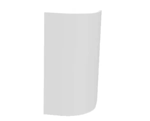 Homebase Modern Slab 341mm Curved Door - Gloss White - Picture 1 of 1