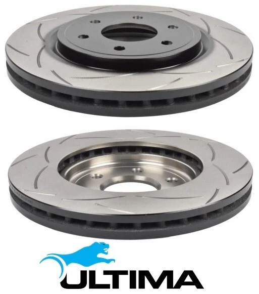 FRONT SLOTTED DISC BRAKE ROTOR SET FOR NISSAN YD25DDTI 2.5L I4 SUITS 16" WHEELS - Image 1 of 1