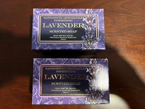 Paquete de 2 jabones en barra con aroma a lavanda toscana Saponificio ~ 10,5 oz cada uno - Imagen 1 de 2