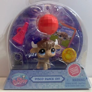 Littlest Pet Shop DISCO DANCE OFF G7 #201 BULL Virtual Code LPS NEW - Picture 1 of 3