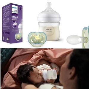 Philips Avent Natural Response Baby Geschenkset ab Geburt Schnuller Babyflasche - Bild 1 von 7