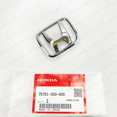 Подлинный Honda 92-95 Civic EG хэтчбек 3 двери задний H эмблема значок хром OEM - Изображение 1 из 4