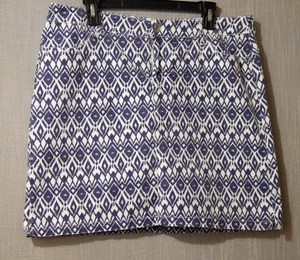 Falda corta Westport usada en excelente estado azul marino/blanco denim elástica para mujer 14 #A4-10 - Imagen 1 de 8