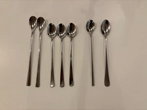 8 longdrinklöffel 3 gleiche, 2 gleiche 3 einzelne, kleine sammlung, edelstahl - Bild 1 von 3