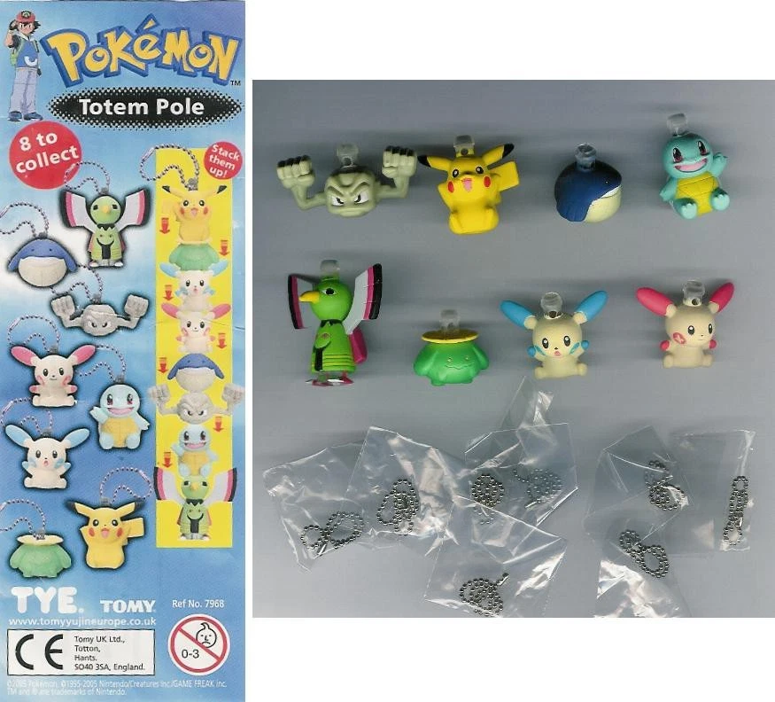 Set 8 Mini Figura Pokémon Totem Originales Tomy Gashapon Pikachu Squirtle - Imagen 1 de 1
