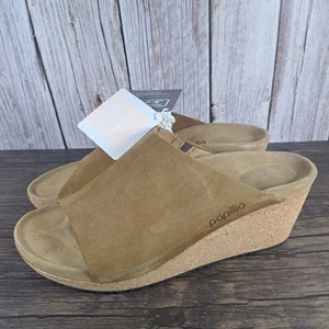 Papillio by Birkenstock Namica Leather Wedge Sandals Women's Sz 9 N Tea (NWT) - Picture 1 of 8