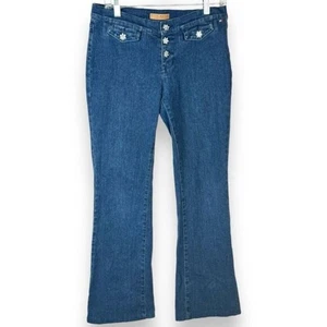 Tommy Hilfiger Flare Jeans Womens Size 9 Y2K 2000s Rhinestone Bling Low Rise - Picture 1 of 11