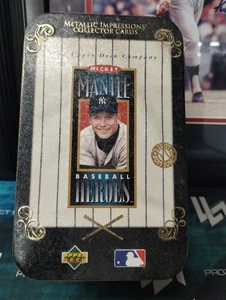 JUEGO DE 10 CARTAS DE METAL MICKEY MANTLE HEROES CUBIERTA SUPERIOR - Imagen 1 de 2