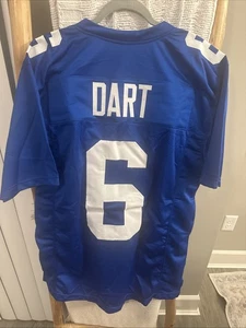 Nueva Camiseta de Fútbol Jaxson Dart NY Giants Personalizada Azul Cosida Talla X-Grande - Imagen 1 de 3