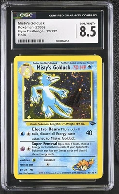 CGC 8.5 Misty's Golduck 2000 Gym Challenge 12/132 Holo SWIRL Pokemon Card - Image 1 of 2