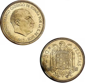*GUTSE* FRANCO-1, 2,50 PESETAS 1953*19-70, DE LA TIRA DE 1970, PRUEBA, ESCASA. - Picture 1 of 1