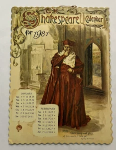 Shakespeare Calendar 1981 Merrimack Publishing Hong Kong Color - Picture 1 of 9