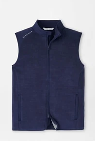 Mens Peter Millar Sport Navy Blue Fade Vest Fleece New Size SMALL - Picture 1 of 6
