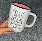 Rae Dunn White CREATE DREAM ACHIEVE Mug USA Import TKMAXX BNWOT NEW Basics Pink