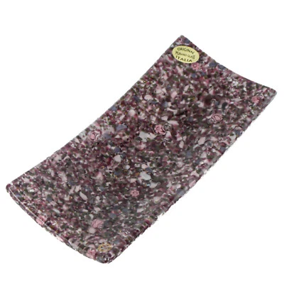 Murano Glass Plate Purple Rectangle Millefiori Murrina Venice 20cm x 12cm - Image 1 of 4