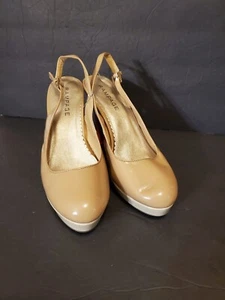 Rampage 'Gracia' Tan & Pink Heels Women's Size 9.5 - Picture 1 of 7