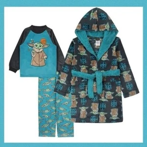 STAR WARS  BOY 3-piece Pajamas with Robe long Sleeve Size 3T - Picture 1 of 6