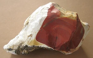 11 cm großer Mookait Jaspis Rohstein Naturstein 333 g Deko Stein aus Australien - Foto 1 di 5