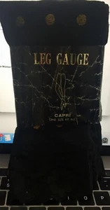 Leg Gauge Capri Black Pattern Tights : One Size Fits All - New ~ Free Shipping - Picture 1 of 3