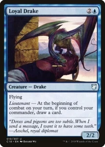 1x - Loyal Drake - #10 - Commander 2018 - CUC NM MTG - Picture 1 of 1