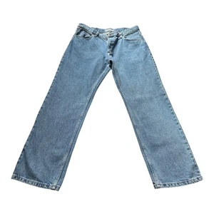 Jeans denim Wrangler taglio dritto regular uomo W36 L32 blu 100% cotone superbo - Foto 1 di 13