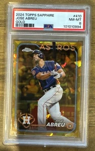 2024 Topps Chrome Sapphire Gold Houston Astros José Abreu 34/50 #410 PSA 8 - Bild 1 von 2