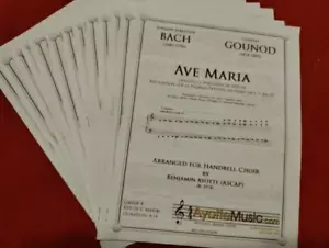 13 copies of Bach / Gounod Ave Maria for Handbell Choir - Picture 1 of 1