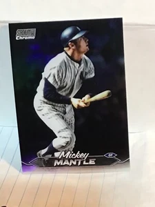 2024 Stadium Club Baseball Chrome Refractor #136 Mickey Mantle SP - Picture 1 of 2