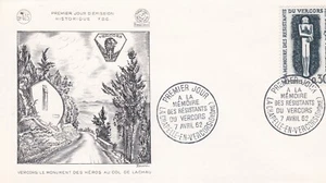 FRANCE 1962 FDC A LA MEMOIRE DES RESISTANTS YT 1336 - Imagen 1 de 1