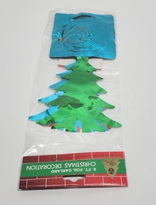 Vintage Weihnachten Metall Folie Ausziehbar Girlande Ornament Dekoration Neu NOS  - Bild 1 von 3