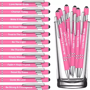 12 Pcs Inspirational Ballpoint Pens Funny Quotes Motivational Encouraging Screen - Picture 1 of 12