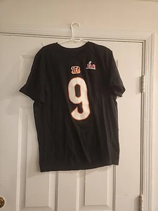 Cincinnati Bengals Joe Burrow 9 Super Bowl LVI Men’s T Shirt NFL Jersey XL - Picture 1 of 6