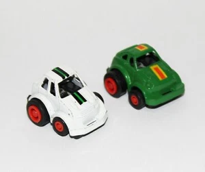 Vintage Miniature Tonka Turbo Tricksters Toy Pull Back Car Green White Pair Lot - Picture 1 of 4