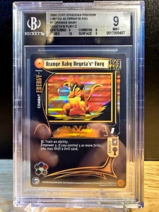 DBZ CCG DRAGON BALL GT ORANGE BABY VEGETA'S FURY PREVIEW 1 LIMITED FOIL BGS 9 04 - Picture 1 of 2