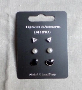 BIJOUX BOUCLES D OREILLES / LOTS DE 3 PAIRES DE BOUCLES D'OREILLES PUCES NEUFS - Imagen 1 de 1