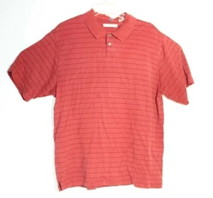 Geoffrey Beene Men's Red Striped Polo T-Shirt Size Large - Picture 1 of 9