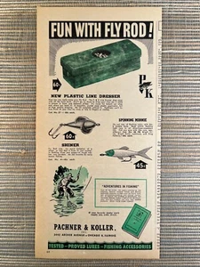 Pachner & Koller Fishing Lures Line Dresser Chicago IL 1946 Vintage Print Ad - Picture 1 of 1