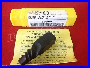 #3 Pipe Bolt Extractor Walton 50003 Reps 3/8" Pipe and 5/8" - 3/4" Screw Bolt - Picture 1 of 6