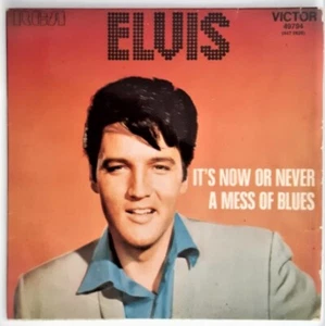 45T ELVIS PRESLEY- IT'S NOW OR NEVER / A MESS OF BLUES -RCA FRANCE-49794-1971 - Picture 1 of 1