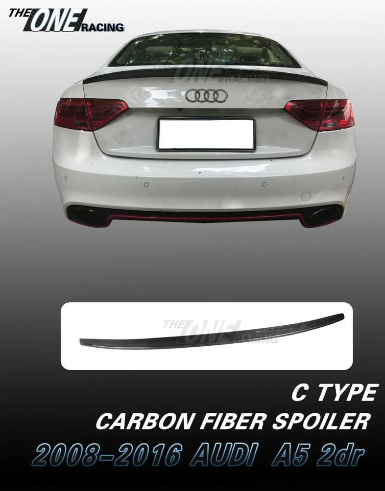 Alerón de fibra de carbono para Audi B8 A5 2008-2016 cupé 2 puertas tipo C Foto 1 de 1