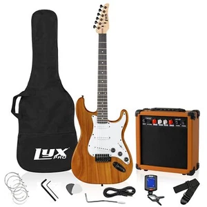 LyxPro Beginner 39” Electric Guitar & Electric Guitar Accessories - Mahogany - Picture 1 of 8