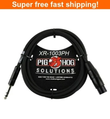 Pig Hog PX-TMXF3 Solutions TRS(M)-XLR(F) Balanced Cable 3Ft - New - Image 1 of 3