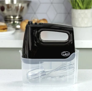 Hand Mixer with Storage Case/Handheld Electric Whisk Dough Hooks Whisk 6 Speed - Picture 1 of 8