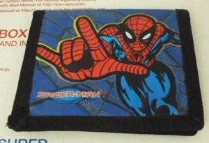 Vintage Spider-Man Kids Wallet Spiderman Marvel Billfold Nylon Bifold - Picture 1 of 3