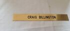 Nhl New Jersey Devils Craig Billington Locker Room Name Plate  From The 1980S. '