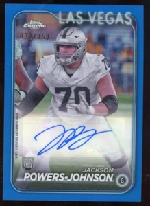 Jackson Powers-Johnson 2024 Topps Chrome Auto #d /150 Rookie Blue Variation - Picture 1 of 2