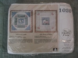 The Creative Circle #1020 Lovey Lamb Candlewicking Needlepoint Kit 13" x 13" NEW - Picture 1 of 2