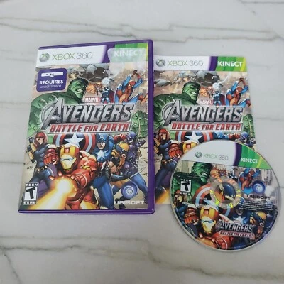 Marvel Avengers: Battle for Earth (Microsoft Xbox 360) CIB | Tested & Working - Image 1 of 2