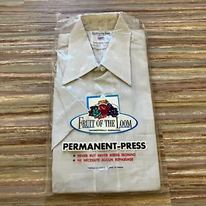 Fruit of the Loom Button Up Short Sleeve Shirt New Vtg 70s Made in Canada Small - Bild 1 von 5